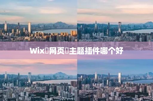 Wix‌网页‌主题插件哪个好